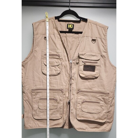 HQ Issue Khaki Men's Tactical Hunting Vest - Size 2XL - Picture 10 of 10
